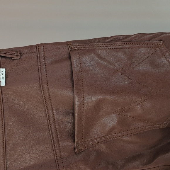 Mother High-waisted Chocolate Brown Pants Straight Leg - Picture 4 of 14